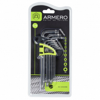 Купить Набор ключей ARMERO длинные TORX Cr-V (9 шт)      A410/098 фото №2